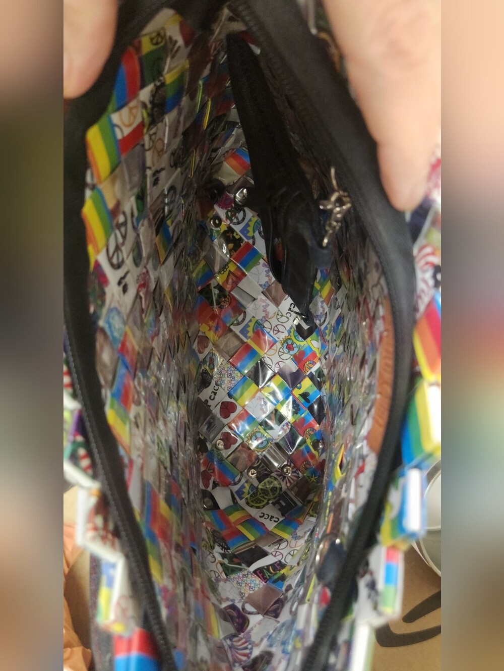 Upcycled Nahui Ollin Handmade Origami Shoulderbag Brand New!! - Picture 15 of 15